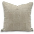 thumbnail image 1 of Fabdivine Thick Linen Hand Block Print Decorative Throw Pillow Cover , 24"X24", Brown, 1 of 5