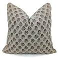 thumbnail image 1 of Fabdivine Thick Linen Hand Block Print Decorative Throw Pillow Cover , 26"X26", Red, 1 of 5