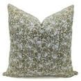 thumbnail image 1 of Fabdivine Thick Linen Hand Block Print Vintage Throw Cushion Cover , 20"X20", White, 1 of 5