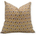thumbnail image 1 of Fabdivine Unique Pure Linen Pillow Cover with Block Prints, 18X18, Throw Pillowcase Cushion Cover with Zipper for Sofa, Couch, Home Décor, Outdoor, Farmhouse, Living Room, Shehnaaz, 1 of 6