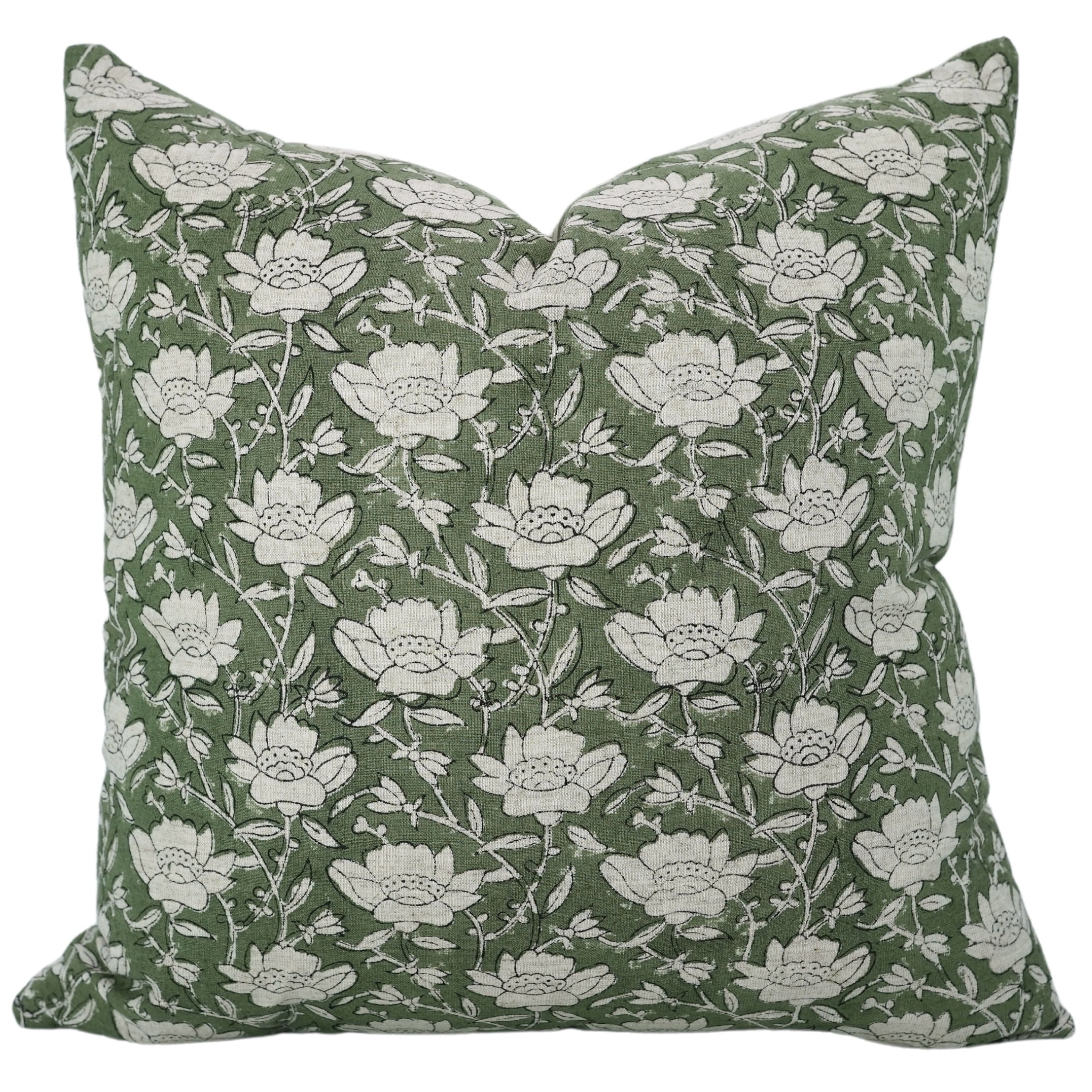 Red - Bagh Hand Block Print Pillow Cover (Set of 2) 12