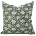thumbnail image 1 of Fabdivine's Decorative Hand Block Print Pillow Cover for Living Room, 16"X16", Green, Dhruv, 1 of 8