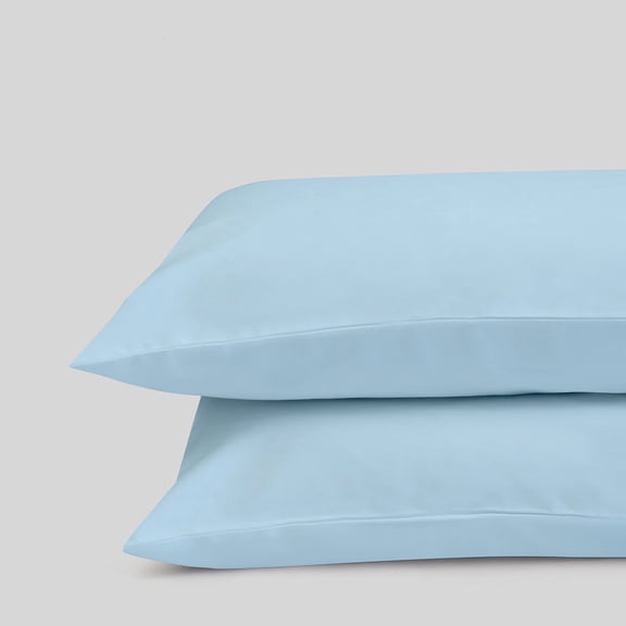 Fabdreams 100% Organic Cotton GOTS Certified 300 TC Queen / Standard Size Pillowcase | Light Blue