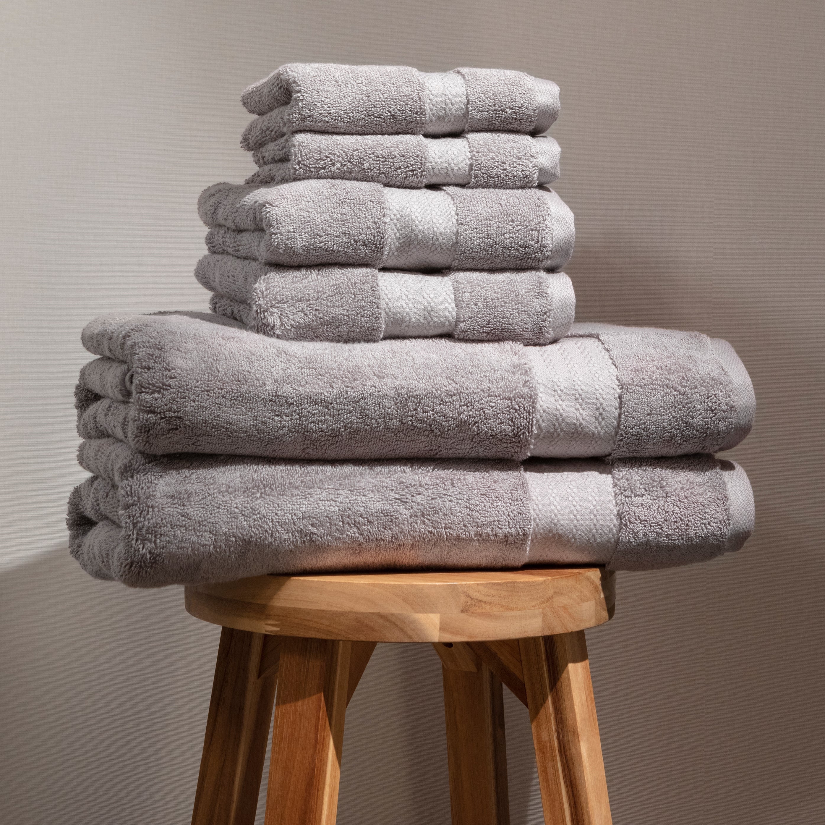 Fabdreams 100% Organic Cotton Bath Towels Set of 6 (2 Bath Towels, 2 Hand Towels & 2 Wash Cloths), 700 GSM, GOTS Certified (Dark Gray)