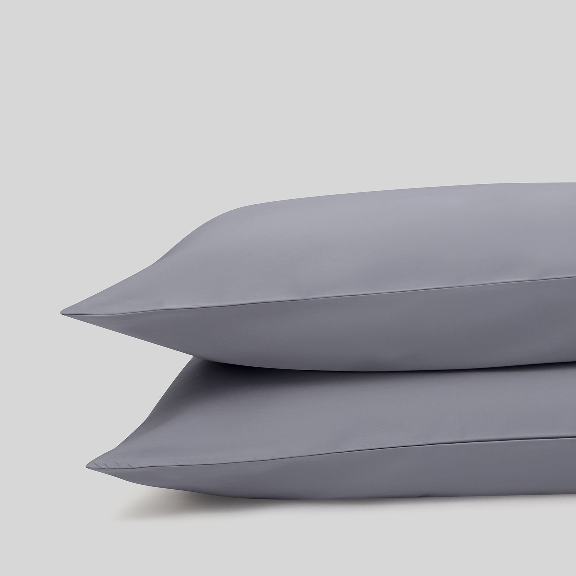 Light Gray Organic Cotton King Pillowcase Set