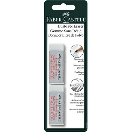 Faber-Castell Dust-Free Vinyl Eraser, Pkg of 2