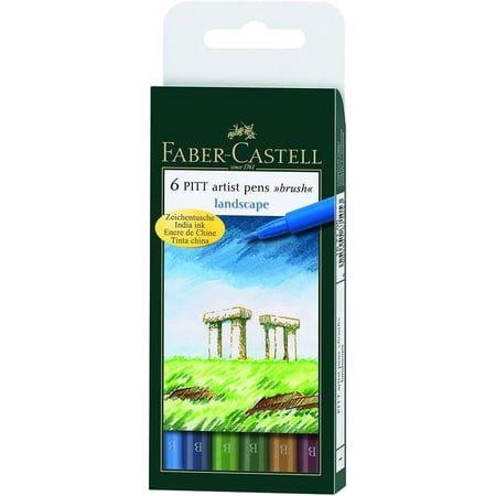 Faber-Castel Faber-Castell FC167105 Pitt Artist Color Brush Wallet Set (6 Pack), Landscape, Assorted