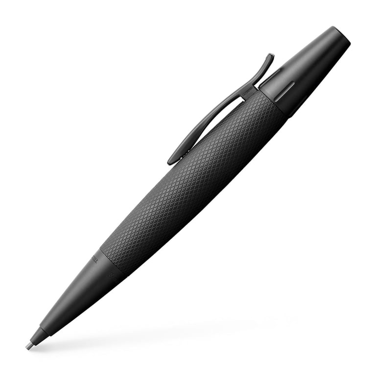 Faber-Castell E-motion Mechanical Pencil – Pure Black Anodized Aluminium With 1.4mm Lead