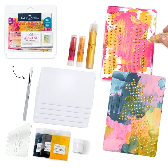 Faber-Castell 20 Minute Studio Abstract Art Set for Beginners – 15 Piece Set