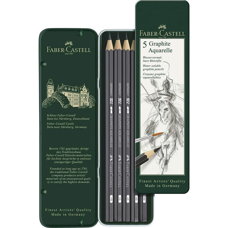  Faber-Castell Graphite Aquarelle Water-Soluble Single Pencil,  Hb : Artists Pencils : Office Products