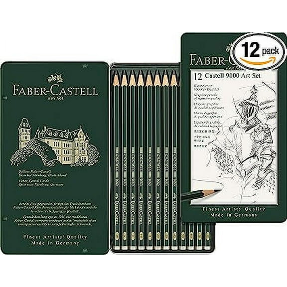 Faber-Castell 9000 Castell Graphite Pencil Art Set-Set of 12