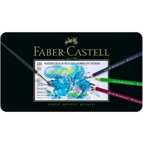 Faber-Castell Albrecht Durer Watercolor Pencils - Set of 120, Assorted Colors