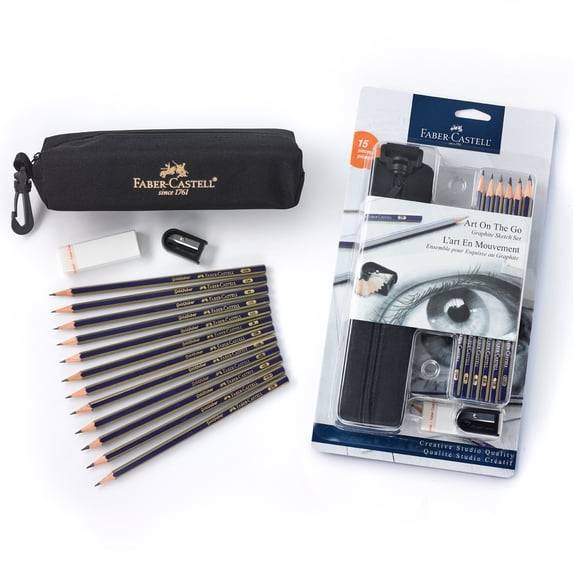 Faber-Castell Art on The Go Graphite Pencil Set, Adult Graphite Pencil Set (Beginners)