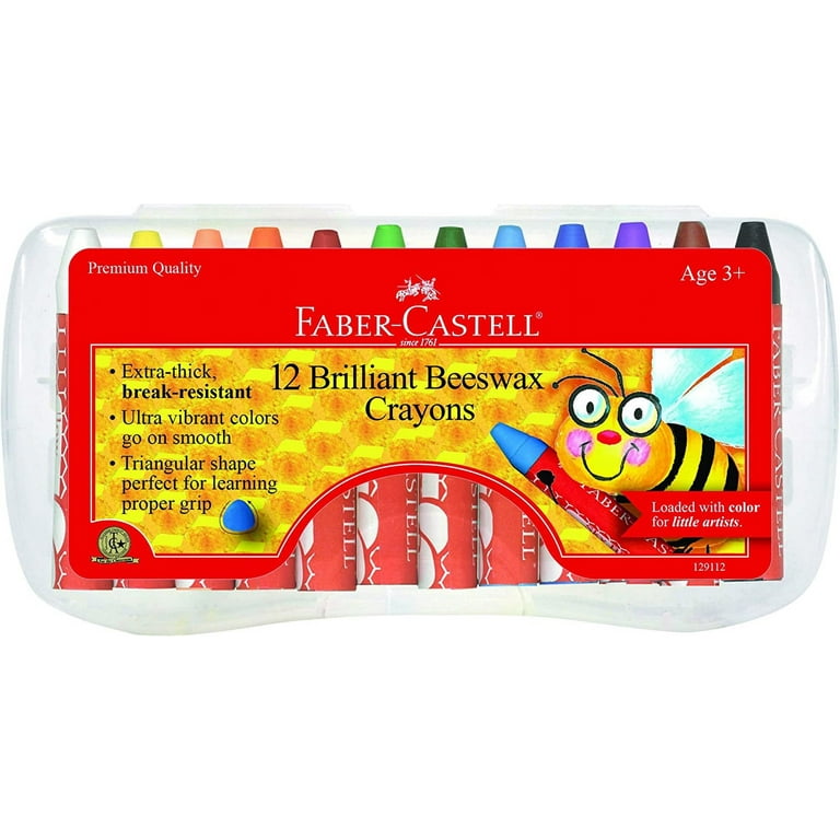 FABER-CASTELL Crayon de couleur gommable, étui carton de 12