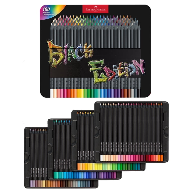 Faber-Castell, Colored Pencils, Black Edition, 100 Count Tin