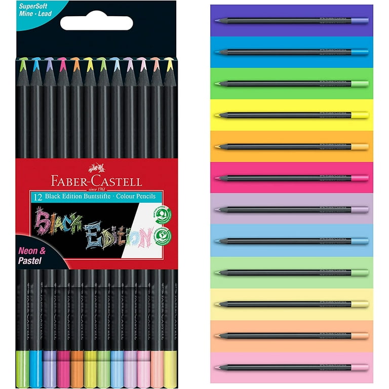 Faber-Castell Black Edition - SuperSoft Colouring Pencils - Choose Pack  Size