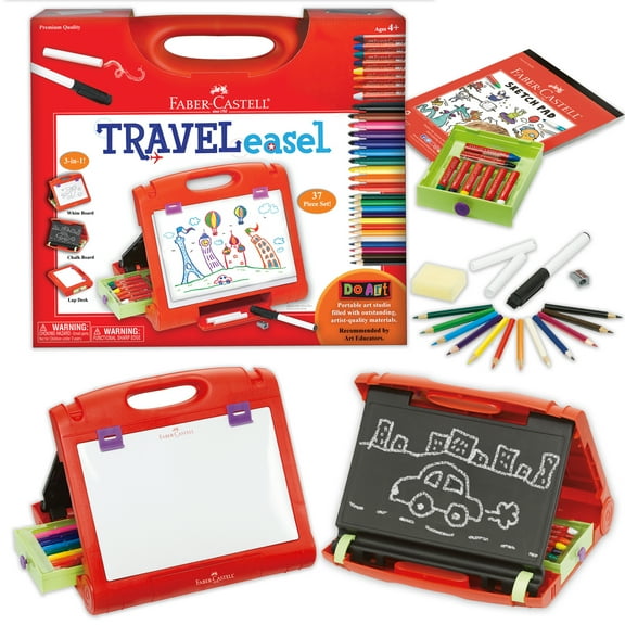 Faber-Castell Do Art 3-in-1 Travel Easel: 37 Piece Kids Art Set