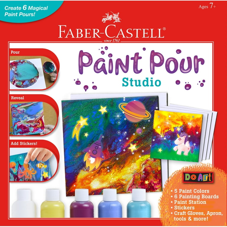 Faber-Castell Do Art Paint Pour Studio-Child, Beginner Acrylic Art Set 