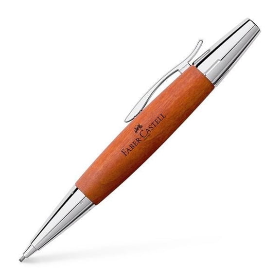 Faber-Castell Emotion Wood and Polished Chrome Brown Mechanical Pencil