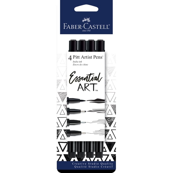 Faber-Castell Essential Pitt Artist Pens - Black- Beginner for Adults