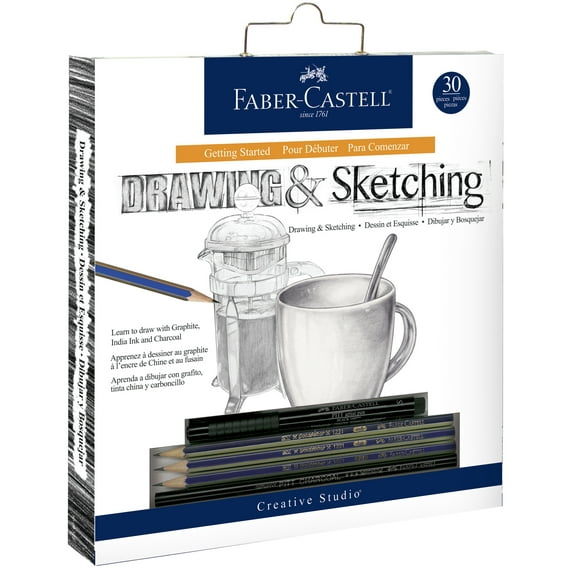 Faber-Castell Getting Started with Drawing (Adult Art Set Has 30 Pieces)