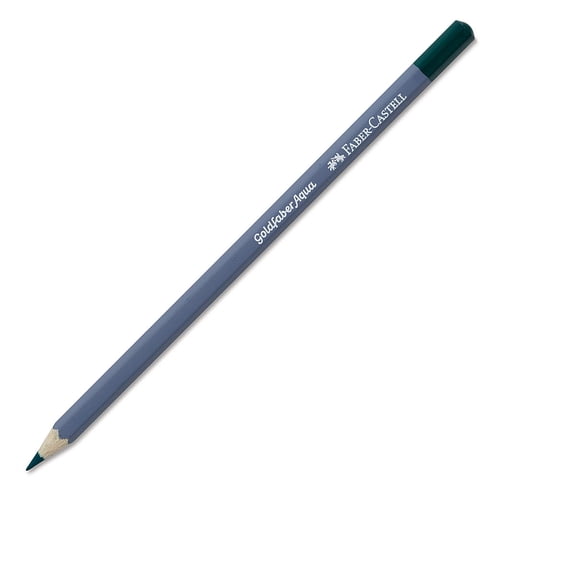 Faber Castell Goldfaber Aqua Watercolor Pencil - Deep Cobalt Green 158