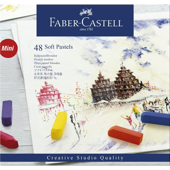 Faber-Castell Goldfaber Studio Soft Pastels - Assorted Colors, Set of 48
