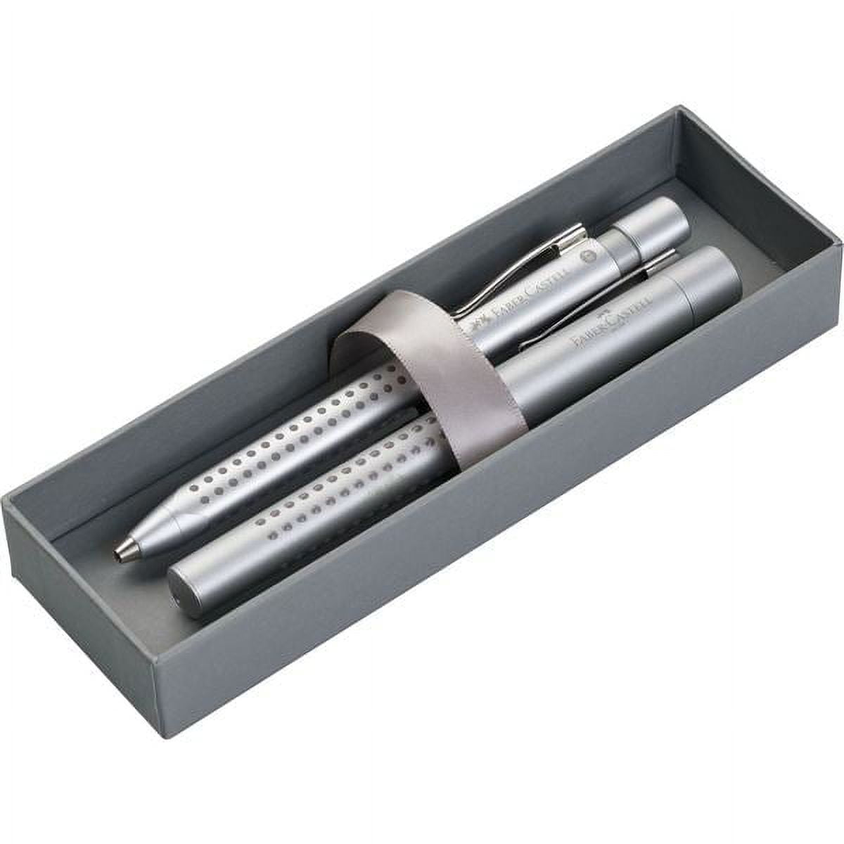 Faber-Castell Grip 2011 Silver M Fountain Pen & Ballpoint Pen - Medium