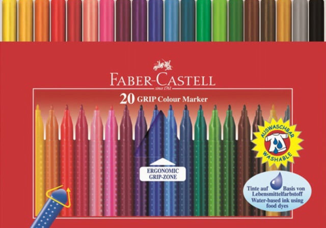 Faber Castell Grip Fibre Pens of 20