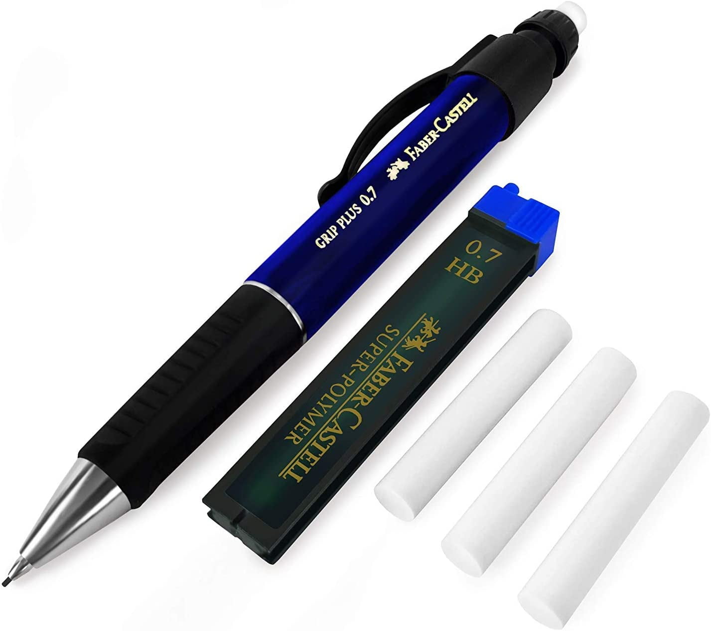 FaberCastell Grip Plus Mechanical Pencil 0.7mm Blue Barrel + Super