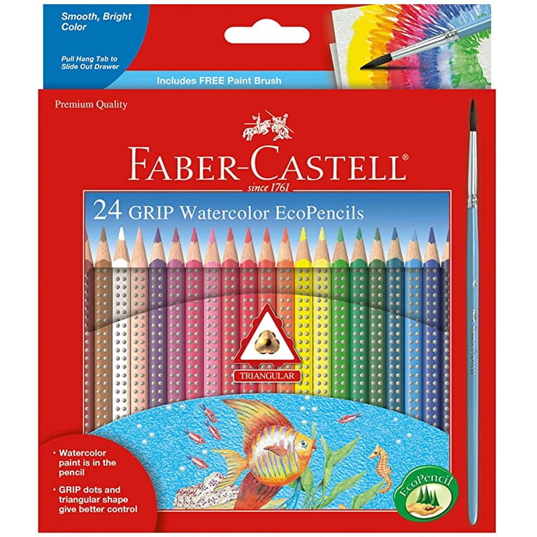 Faber-Castell, Grip Watercolor EcoPencils, 24 Count, Assorted