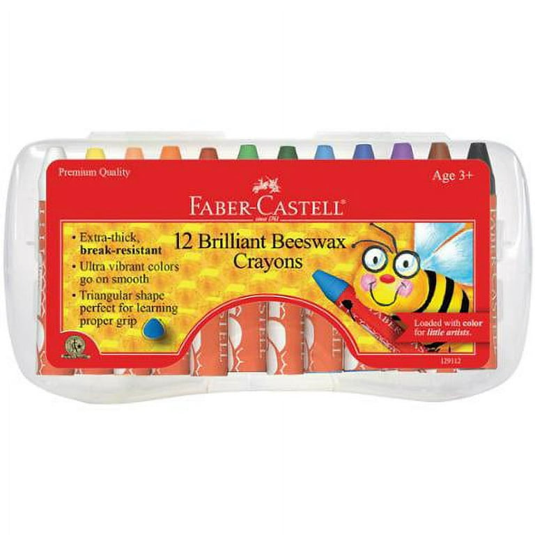 Faber-Castell - Jumbo Beeswax Crayon - 12-Color Set 