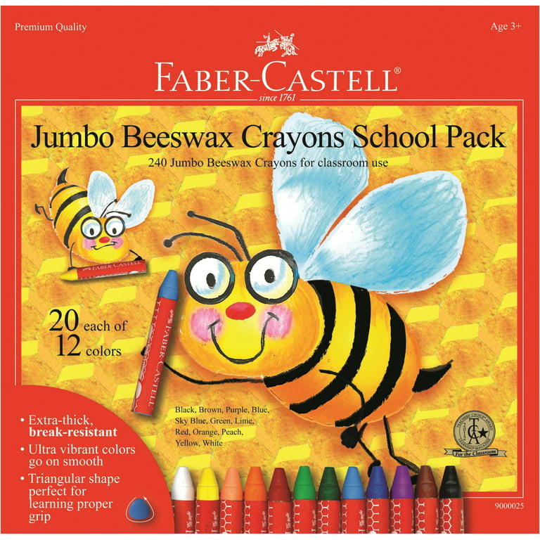 Faber-Castel Jumbo Beeswax Crayons - Pack of 240