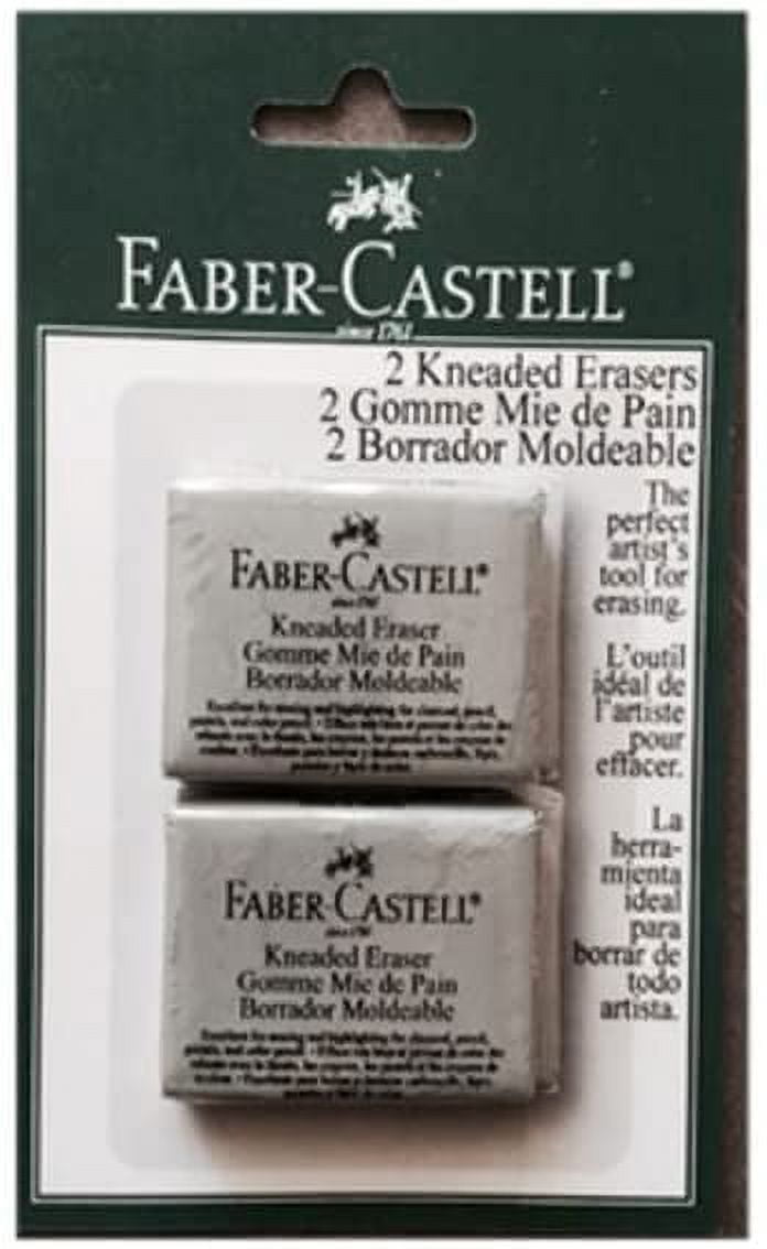 Faber-Castell Large Grey Kneaded Eraser (2 Eraser Pack)