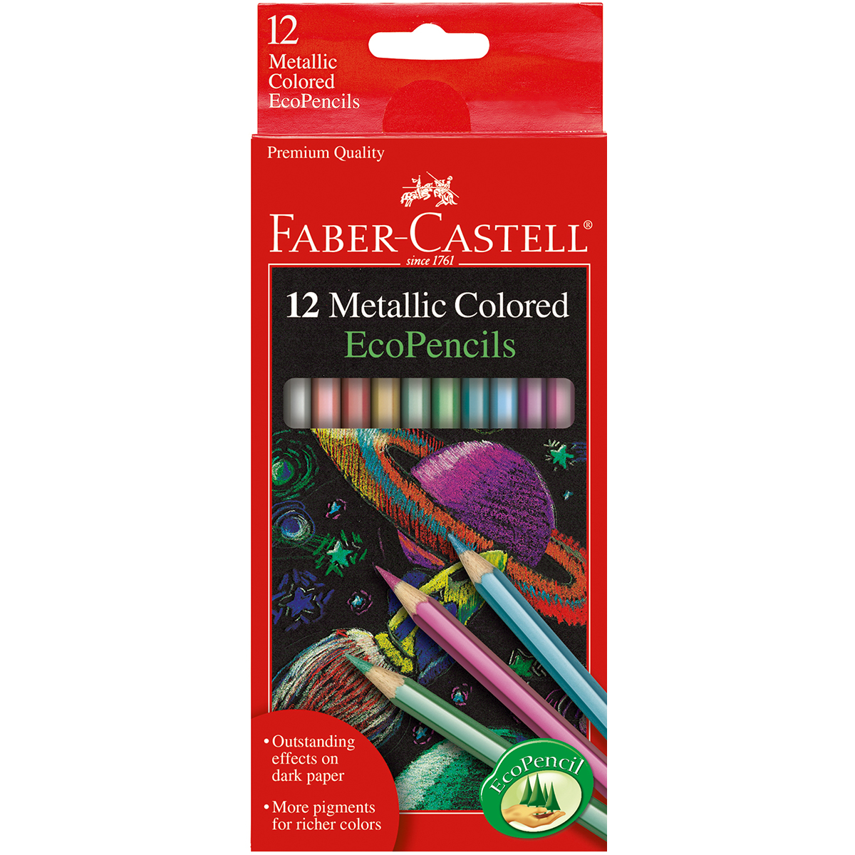 Faber-Castell Metallic Colored EcoPencils - 12 Count, Child, Beginner Art Supplies - image 1 of 7