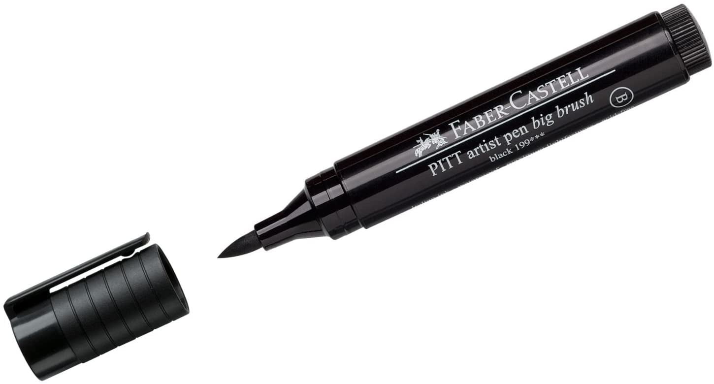Faber-Castell : Pitt : Artists Brush Pen : Set of 4 : Black (B,SB
