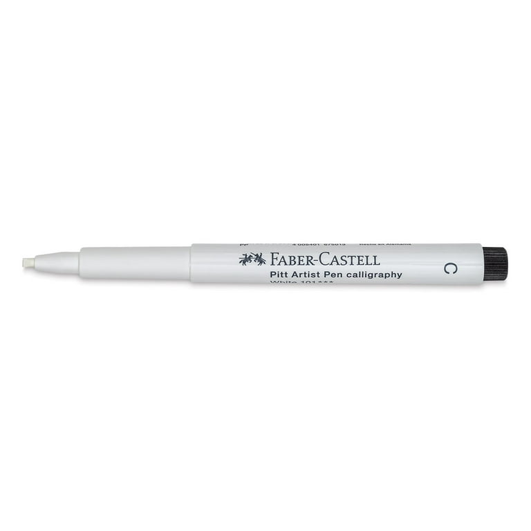Faber-Castell Pitt Artist Pen - White, Chisel Tip