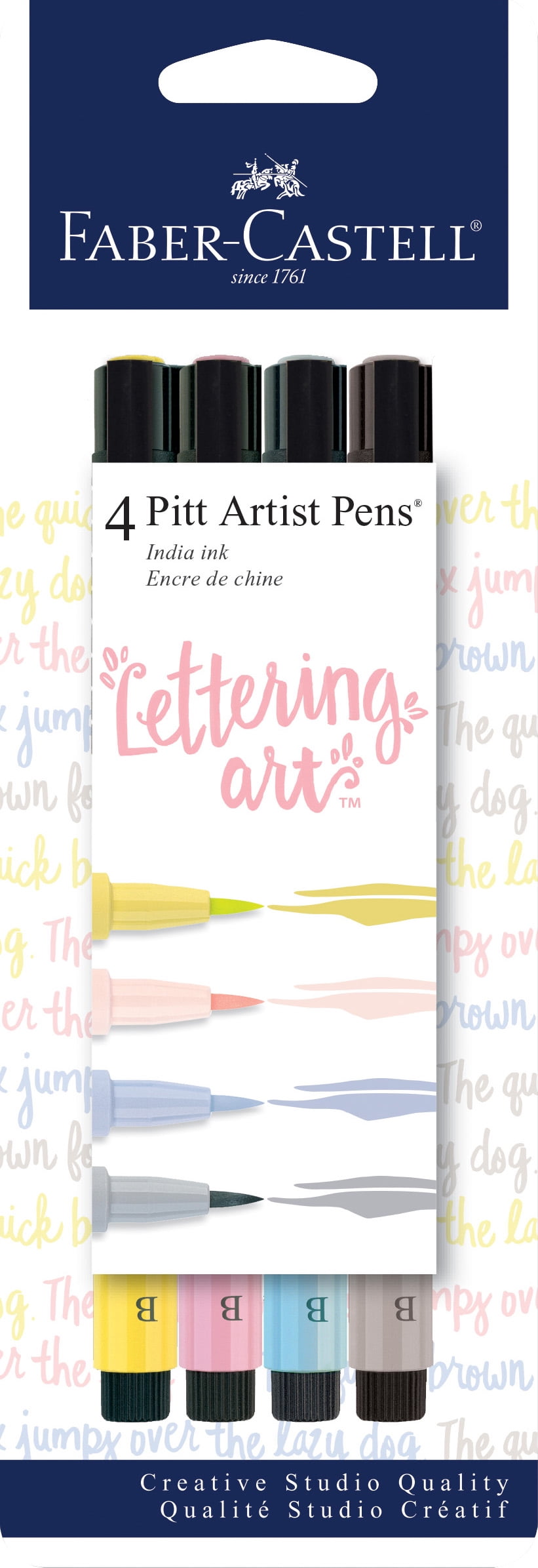 Rotuladores lettering pitt artist pens set 4 uds