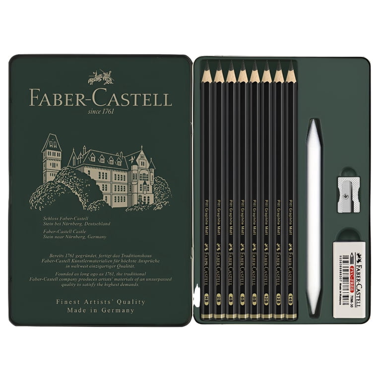 Faber-Castell, Pitt Graphite Matte Pencils, Set of 11, includes HB
