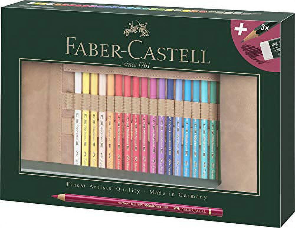 Faber-Castell Polychromos Colored Pencils Pencil Roll 30 Color Set 110030// Wood