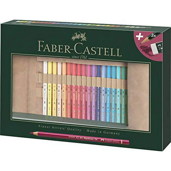 Faber-Castell Polychromos Colored Pencils Pencil Roll 30 Color Set 110030// Wood