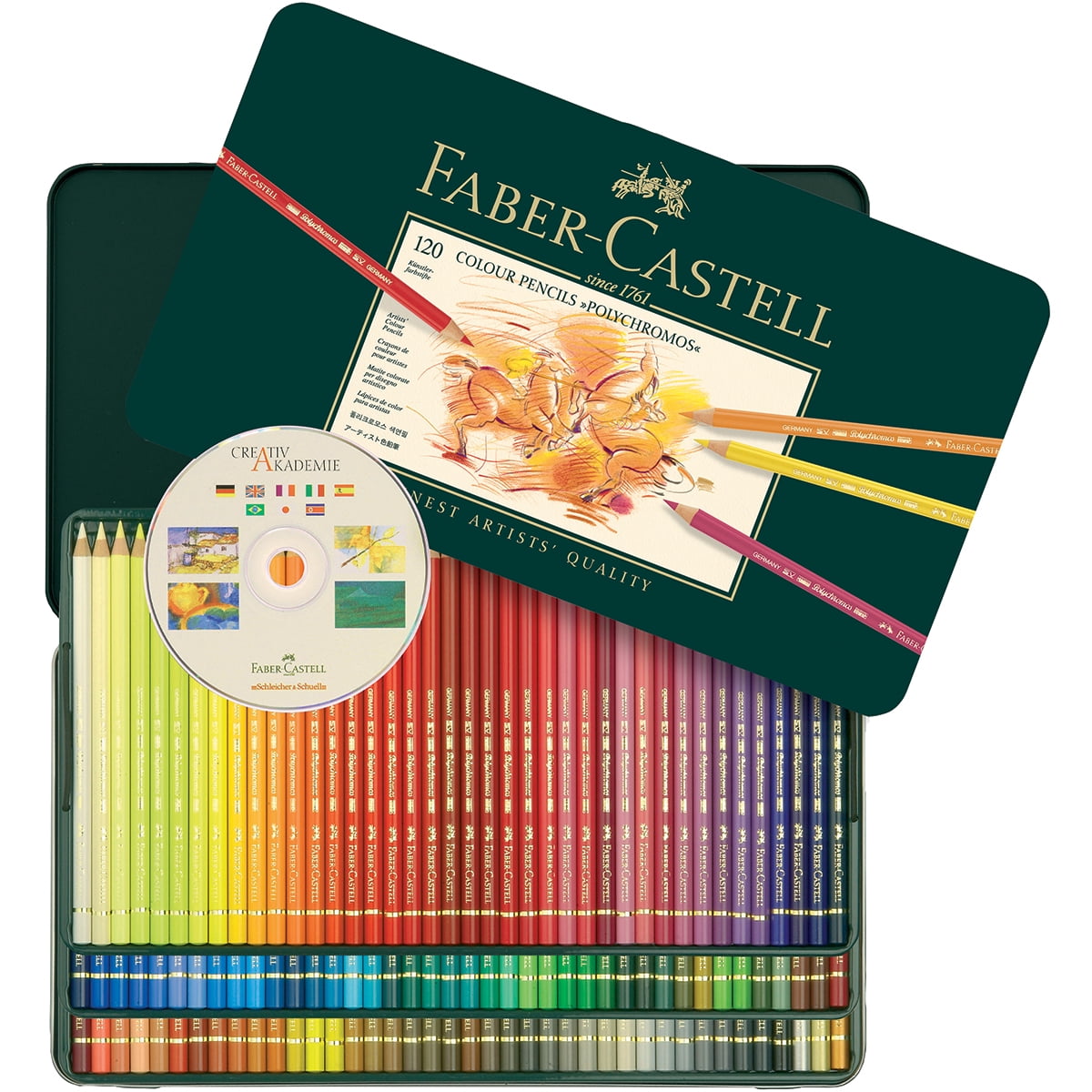 D :D :D it's so beautiful..maybe someday. Faber Castell Polychromos Color  Pencil Set - 120 Pencils in Meta…