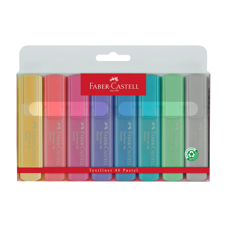 Faber-Castell, Red Range, Textliner 46, Pastel Colors, Set of 8 Textliners,  (FC154681)