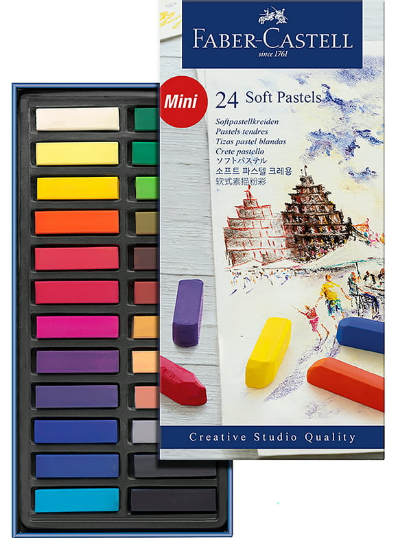 Faber-Castell Soft Pastel Half Length Sticks, Box of 24