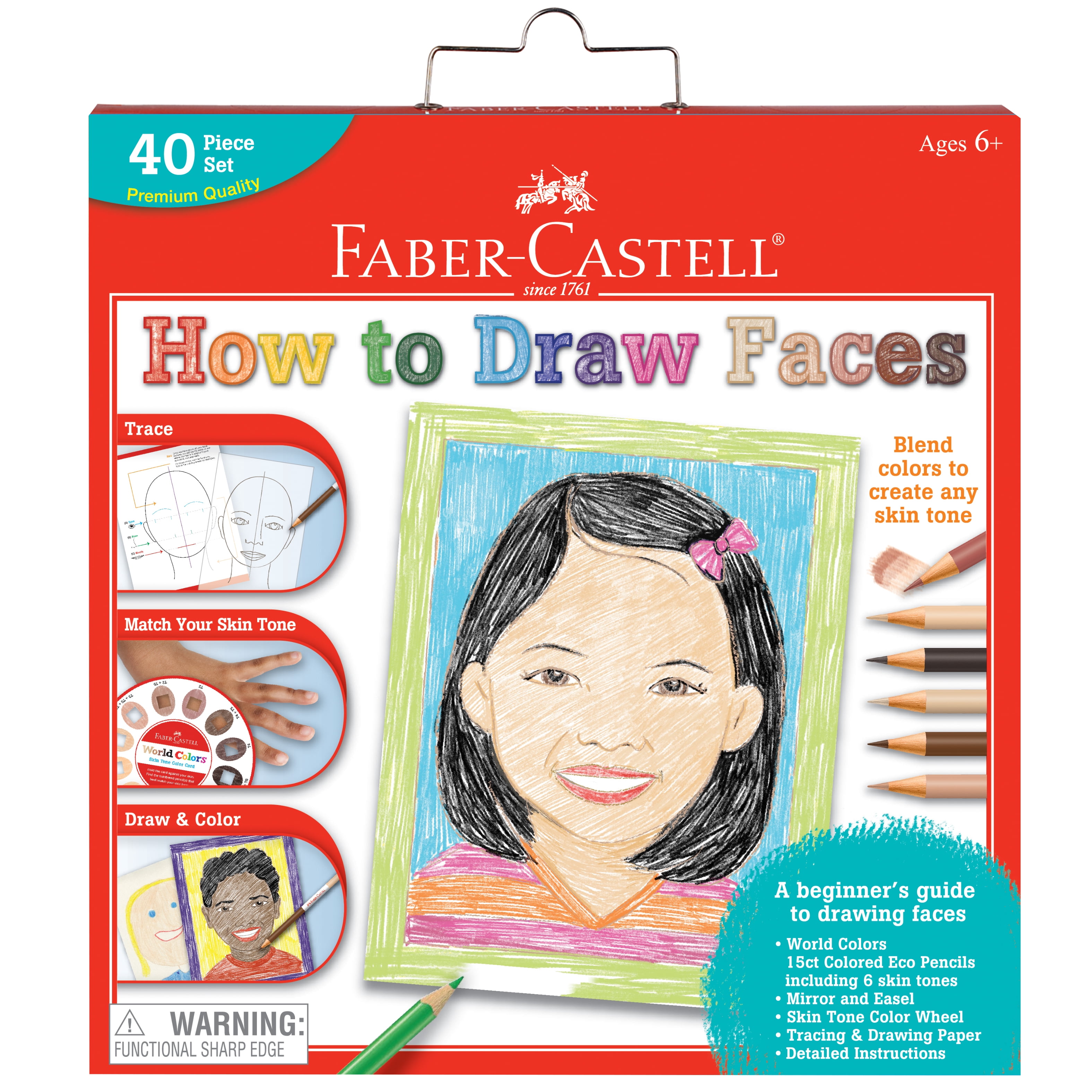 Faber-Castell World Colors How to Draw Faces Art Set