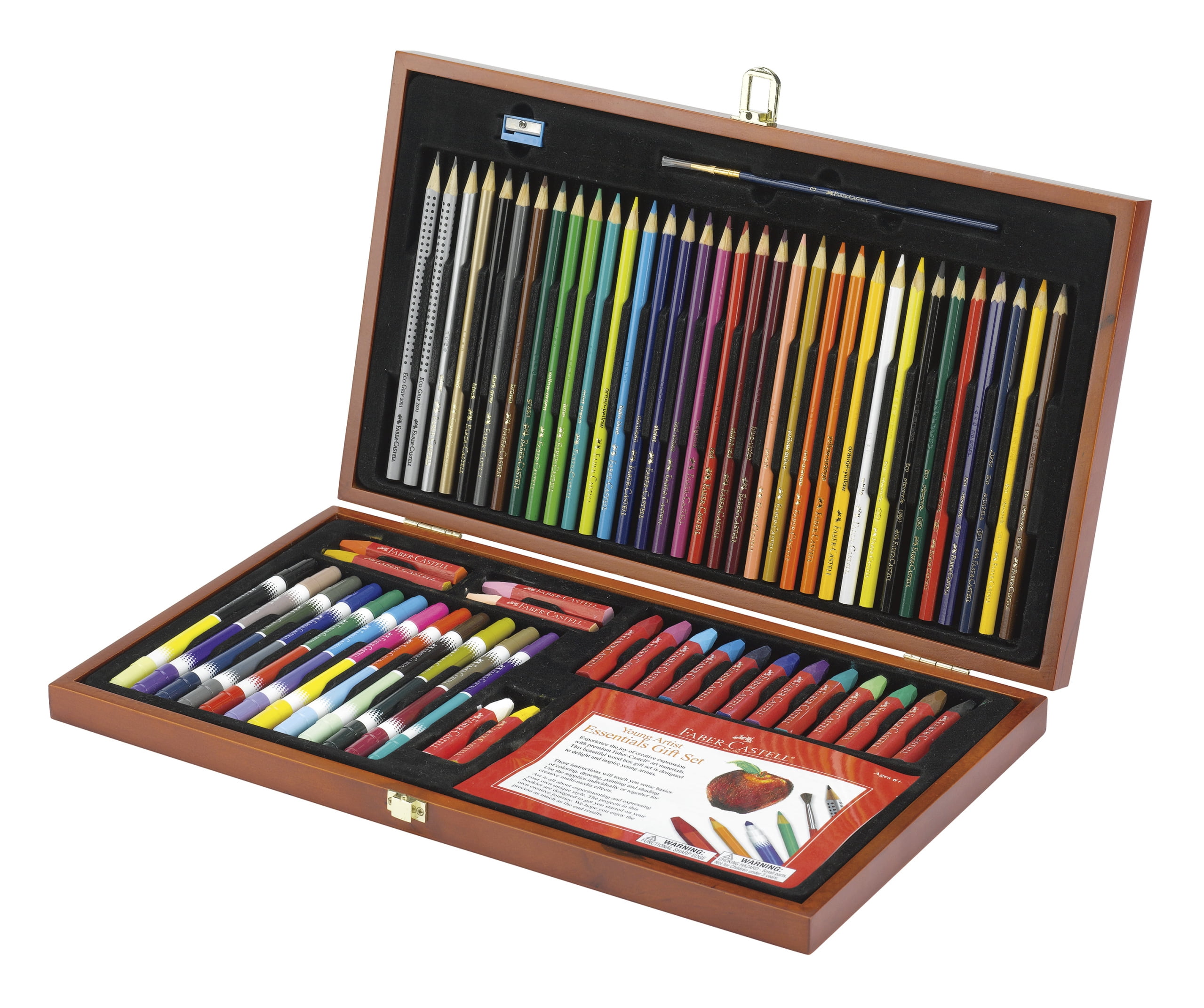 Deluxe Wooden Art Set with Multicolor EcoPencils and Markers