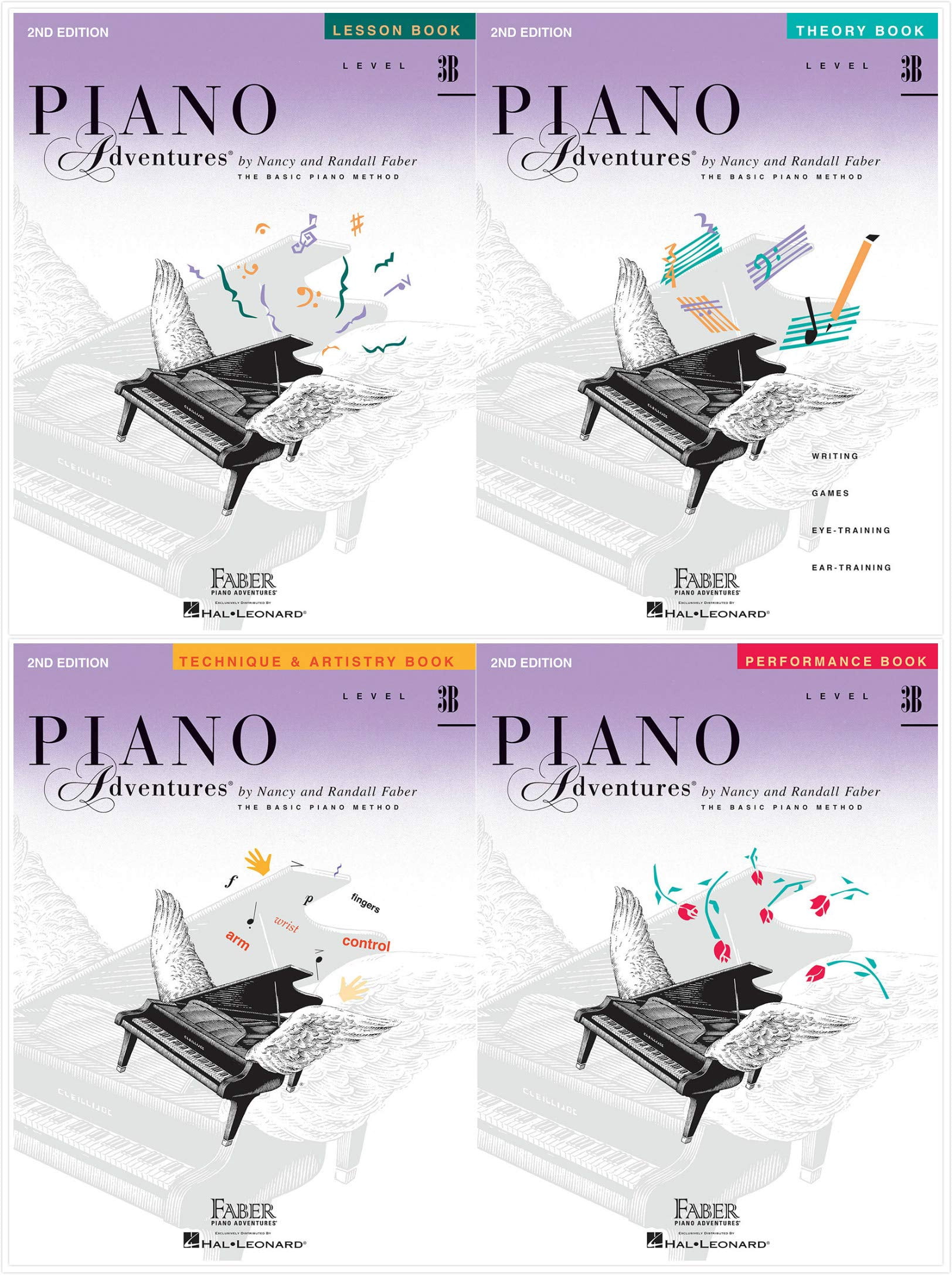 Faber Piano Adventures Level 3B Set (4 Books) 2nd Edition