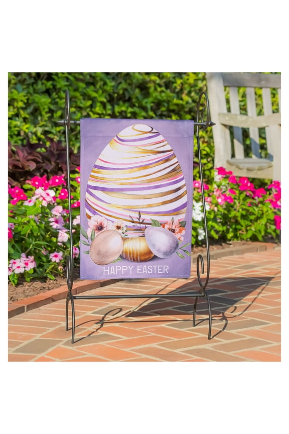 Faberge Easter Egg Suede Garden Flag