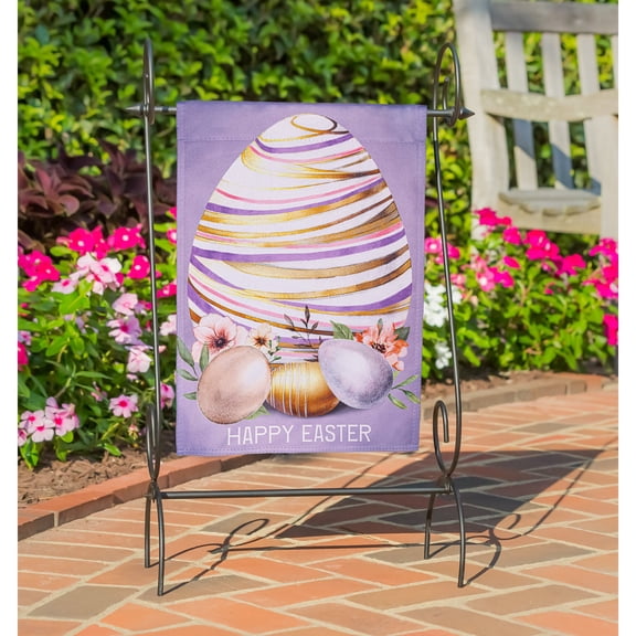 Faberge Easter Egg Suede Garden Flag