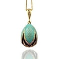 thumbnail image 1 of Faberge Style Egg Pendant Sterling Silver 925 18 kt Gold Gilded NEW!, 1 of 1